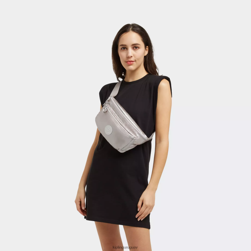Kipling riñonera metalizada extra grande yasemina H44NB285 resplandor metalico mujer paquete de cintura
