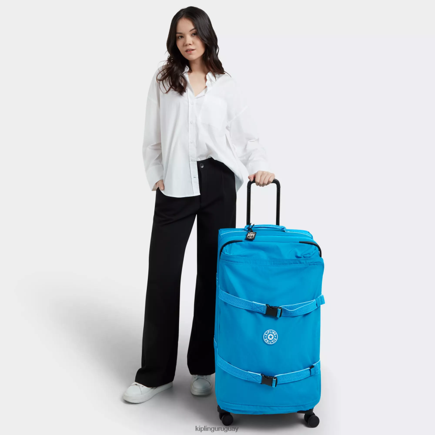 Kipling equipaje rodante grande espontáneo H44NB519 azul ansioso mujer equipaje rodante