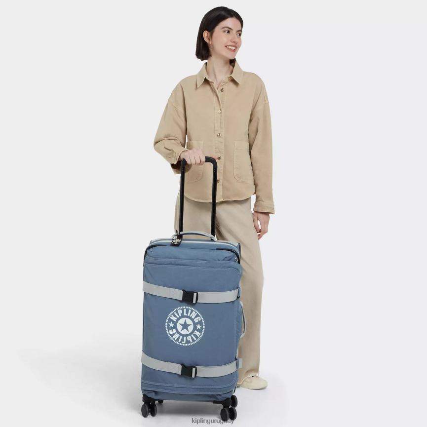 Kipling equipaje rodante medio espontáneo H44NB517 cepillo azul c mujer equipaje rodante