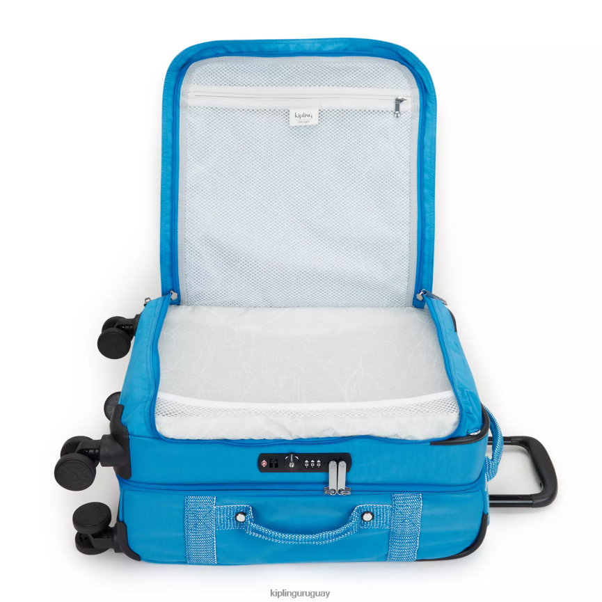 Kipling pequeño equipaje rodante espontáneo H44NB505 azul ansioso mujer equipaje rodante