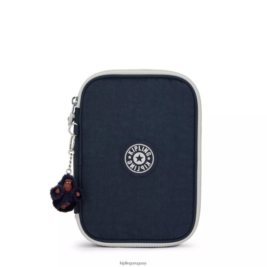 Kipling Estuche 100 bolígrafos H44NB569 verdadero azul gris mujer bolígrafos y estuches