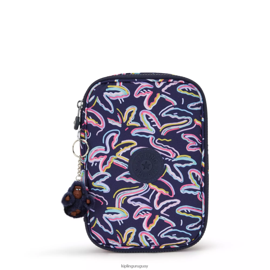 Kipling Estuche 100 bolígrafos estampado H44NB589 impresión de fiesta de palma mujer bolígrafos y estuches