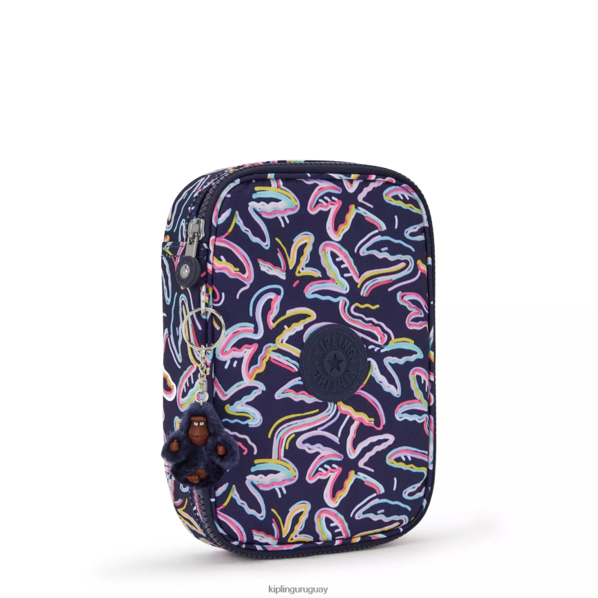 Kipling Estuche 100 bolígrafos estampado H44NB589 impresión de fiesta de palma mujer bolígrafos y estuches