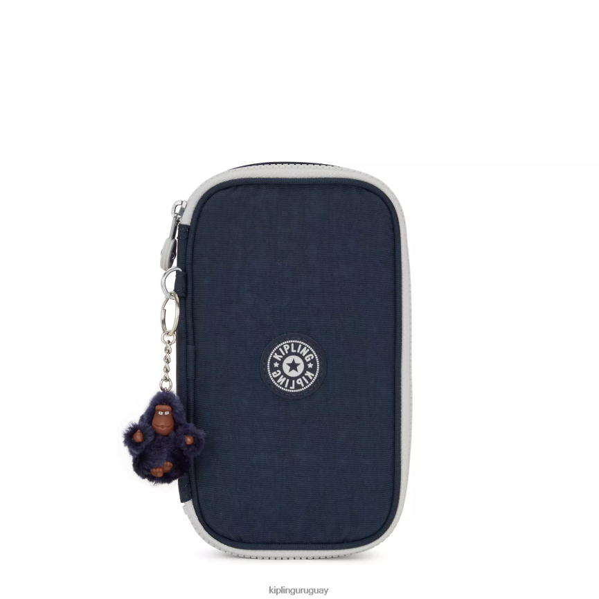 Kipling Estuche 50 bolígrafos H44NB598 verdadero azul gris mujer bolígrafos y estuches