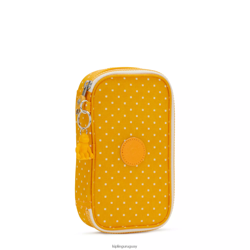 Kipling Estuche 50 bolígrafos estampado H44NB594 punto suave amarillo mujer bolígrafos y estuches