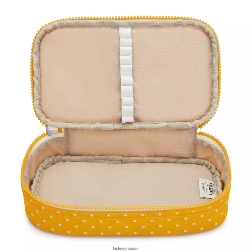 Kipling Estuche 50 bolígrafos estampado H44NB594 punto suave amarillo mujer bolígrafos y estuches