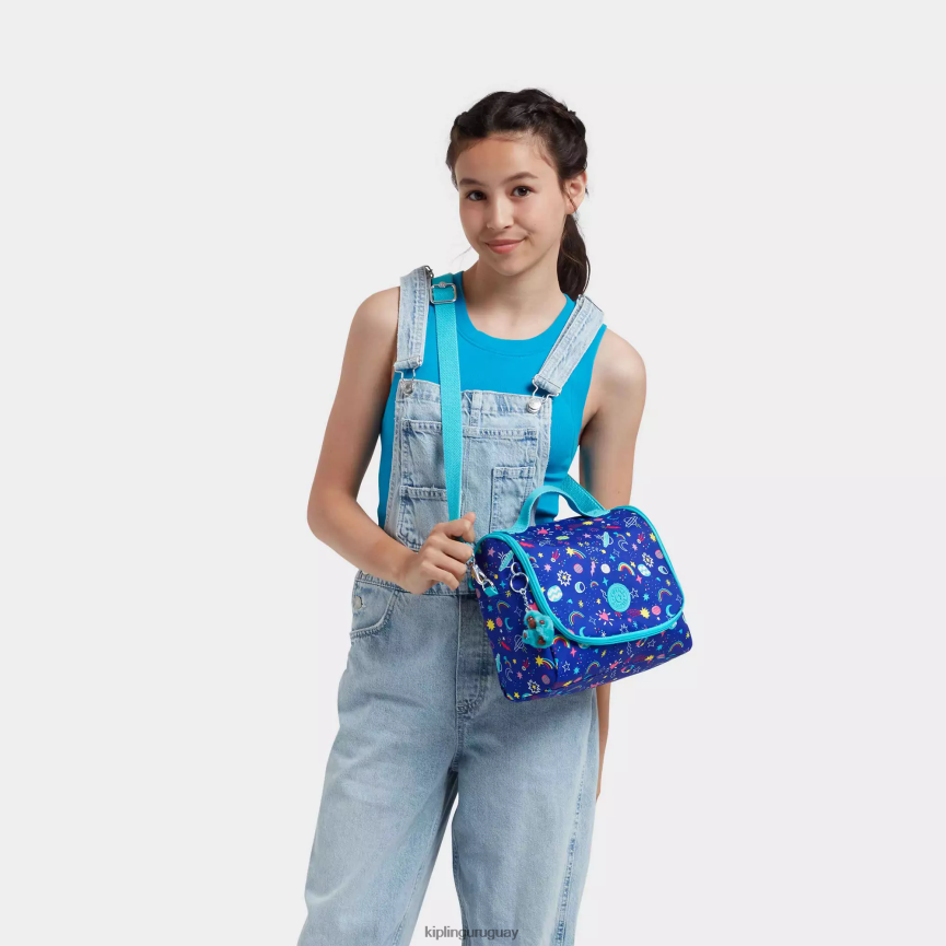 Kipling nueva bolsa de almuerzo con estampado de kichirou H44NB635 trucos de galaxias mujer bolsas de almuerzo