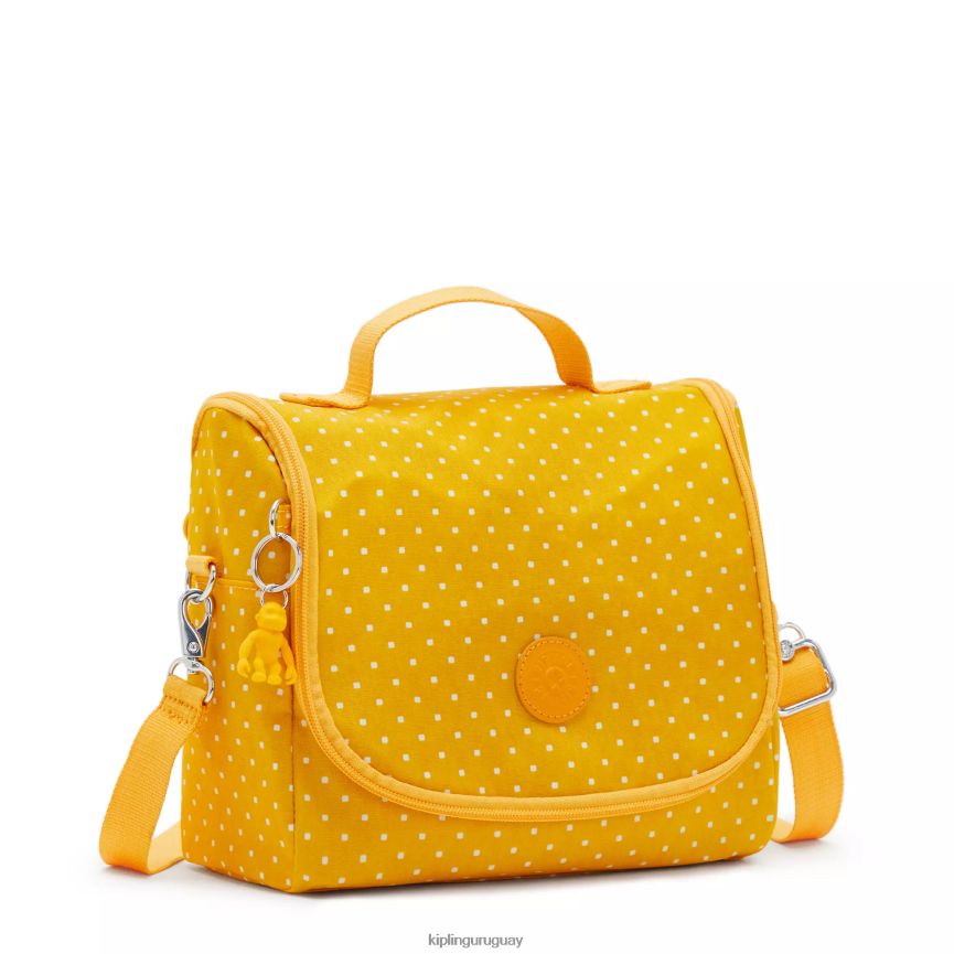 Kipling nueva bolsa de almuerzo con estampado de kichirou H44NB637 punto suave amarillo mujer bolsas de almuerzo
