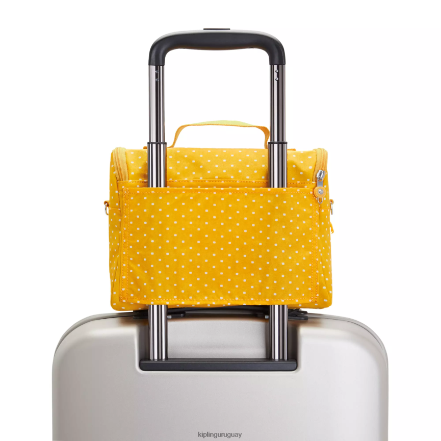 Kipling nueva bolsa de almuerzo con estampado de kichirou H44NB637 punto suave amarillo mujer bolsas de almuerzo