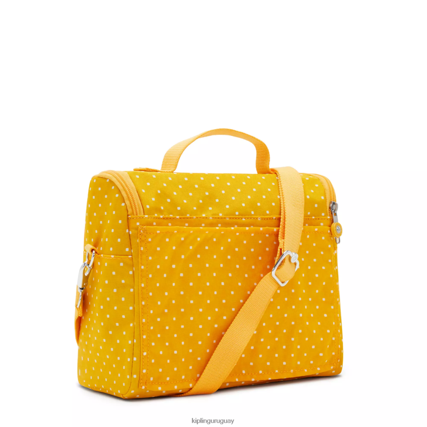 Kipling nueva bolsa de almuerzo con estampado de kichirou H44NB637 punto suave amarillo mujer bolsas de almuerzo