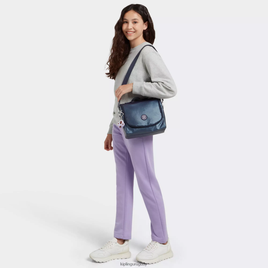 Kipling nueva bolsa de almuerzo metálica kichirou H44NB654 almirante azul mujer bolsas de almuerzo