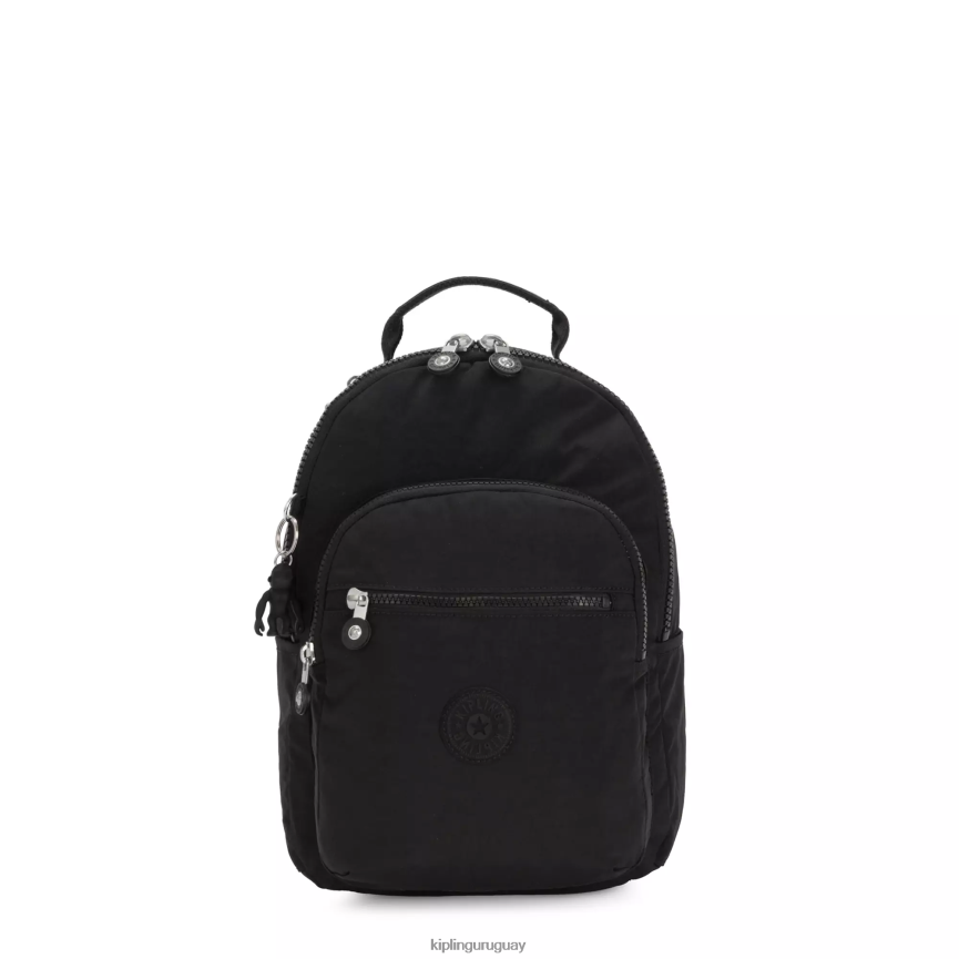 Kipling mochila pequeña para tableta de seúl H44NB420 negro negro mujer con monograma