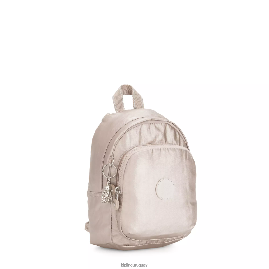 Kipling mochila delia convertible metalizada compacta H44NB404 resplandor metalico mujer mochilas de moda