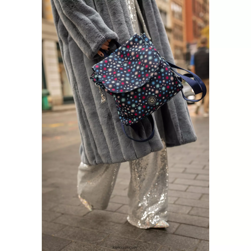 Kipling mochila pequeña con estampado de dannie H44NB390 estrellas funky mujer mochilas de moda