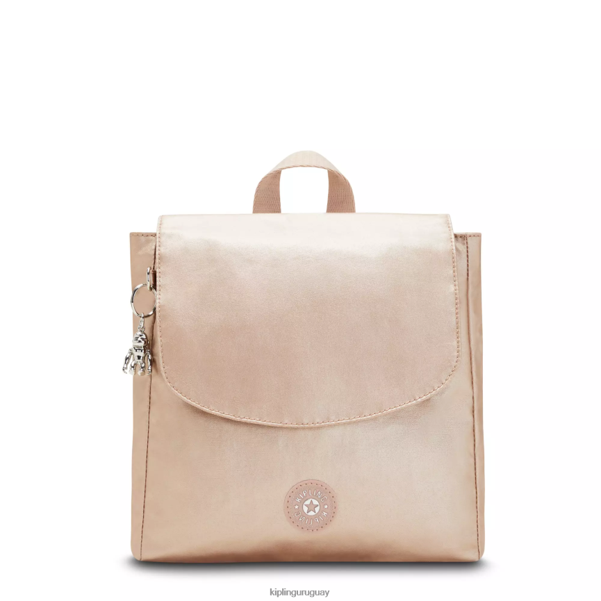 Kipling mochila pequeña dannie metalizada H44NB391 encanto de oro metálico mujer mochilas de moda