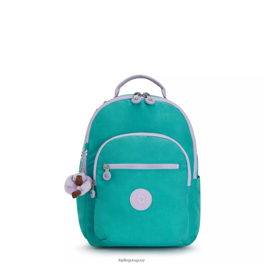Kipling mochila pequeña para tableta de seúl H44NB342 surfista verde mujer mochilas de moda