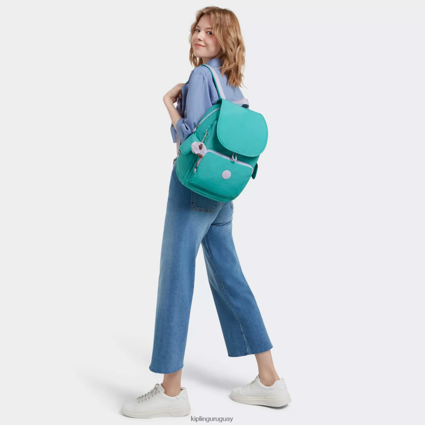 Kipling mochila urbana H44NB350 surfista verde mujer mochilas de moda
