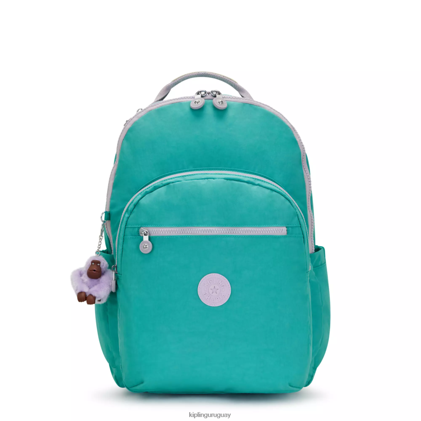 Kipling Mochila extragrande para portátil de 17" Seoul H44NB449 surfista verde mujer mochilas para portátiles