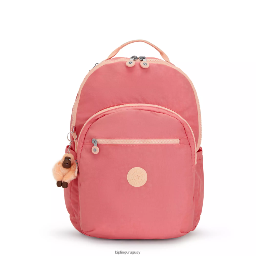 Kipling Mochila extragrande para portátil de 17" Seoul H44NB452 rosa alegre mujer mochilas para portátiles