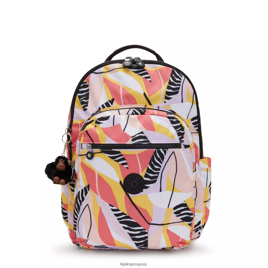 Kipling mochila extragrande para portátil de 17" con estampado de seúl H44NB454 licencia abstracta mujer mochilas para portátiles