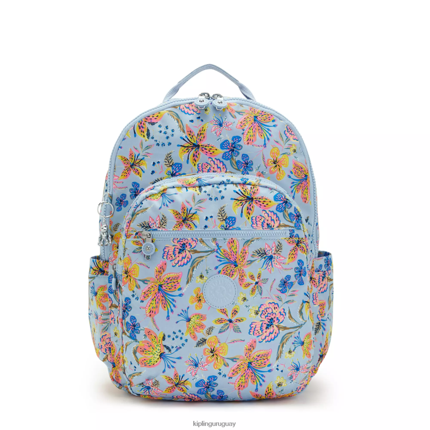 Kipling mochila extragrande para portátil de 17" con estampado de seúl H44NB455 flores silvestres mujer mochilas para portátiles