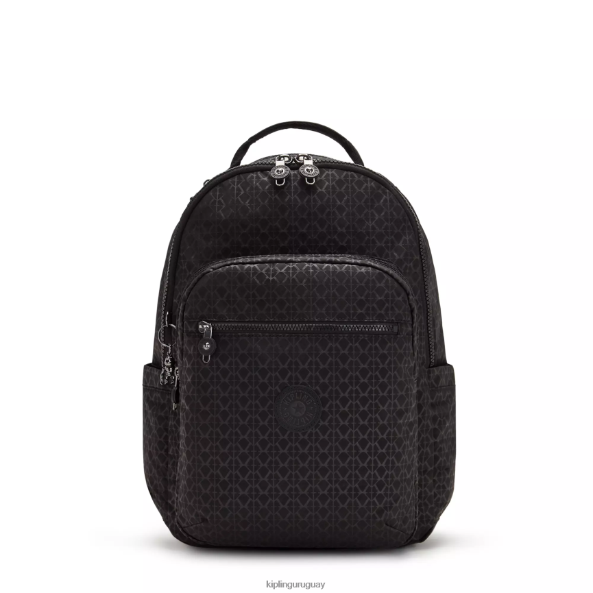 Kipling mochila grande para portátil de 15" con estampado de seúl H44NB369 firma en relieve mujer mochilas para portátiles