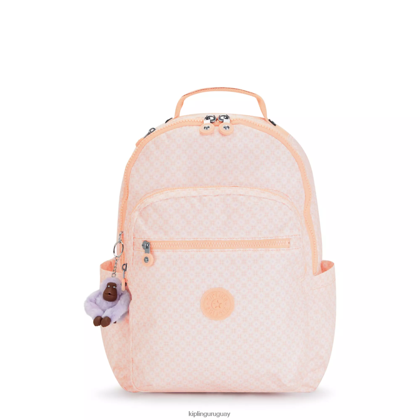 Kipling mochila grande para portátil de 15" con estampado de seúl H44NB467 azulejo femenino mujer mochilas para portátiles