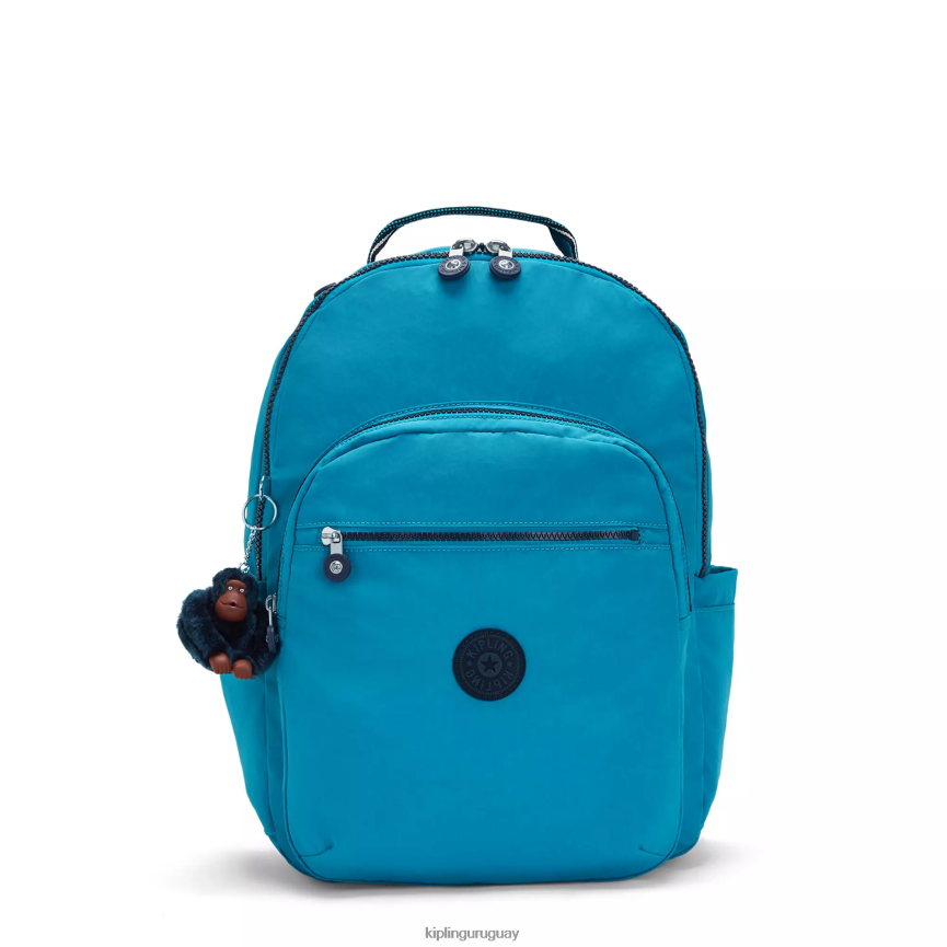 Kipling mochila grande para portátil de 15" de seúl H44NB427 verde fresco mujer mochilas para portátiles