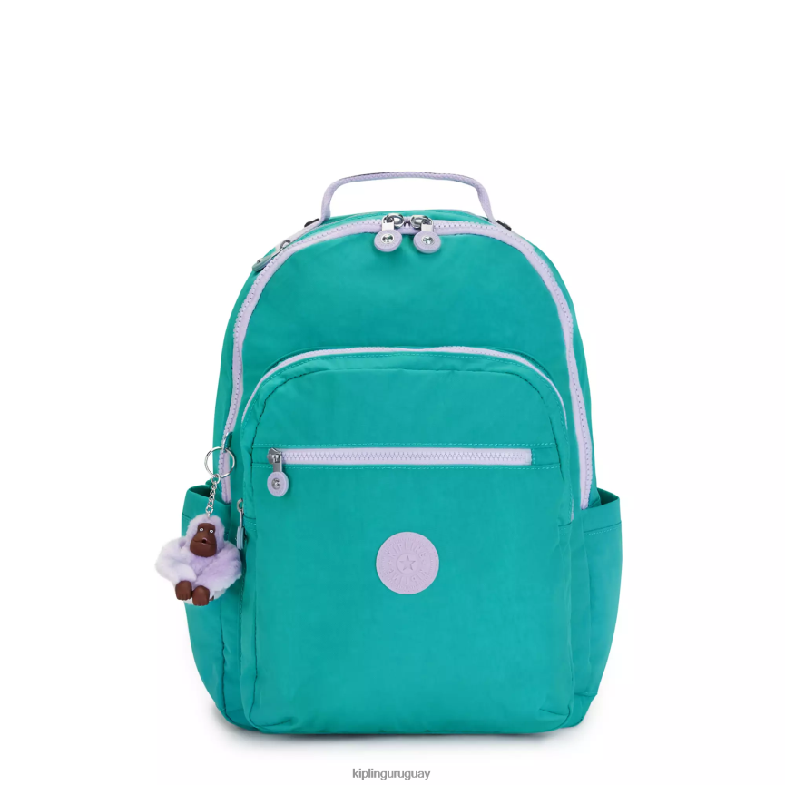 Kipling mochila grande para portátil de 15" de seúl H44NB429 surfista verde mujer mochilas para portátiles