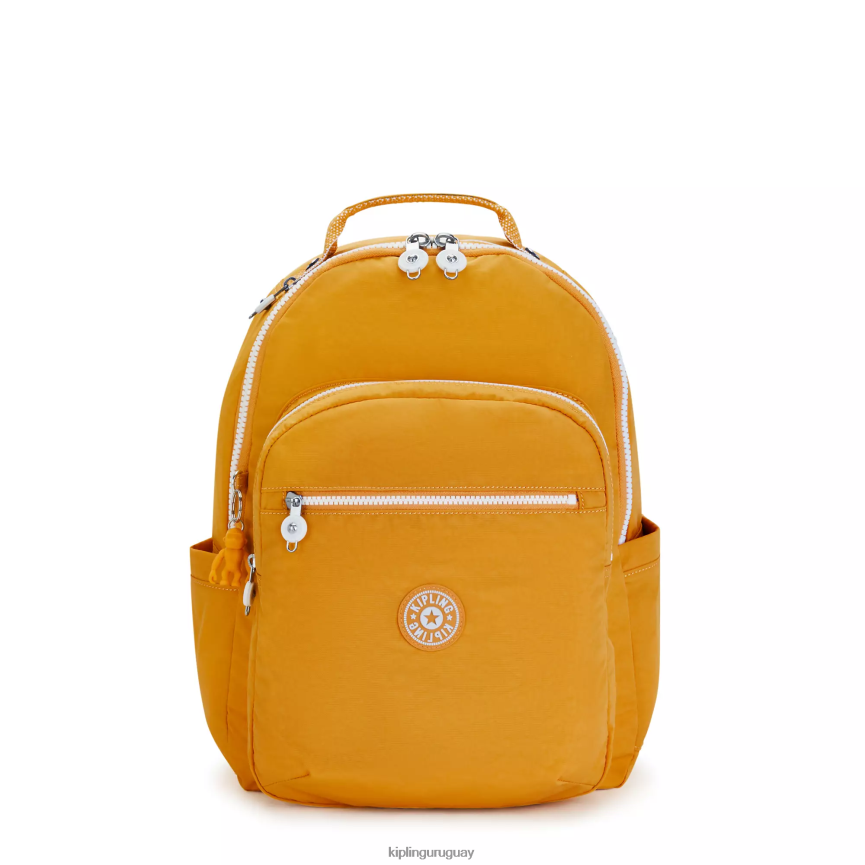 Kipling mochila grande para portátil de 15" de seúl H44NB472 amarillo rapido mujer mochilas para portátiles