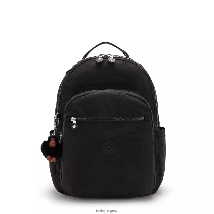 Kipling mochila grande para portátil de 15" de seúl H44NB476 verdadero tono negro mujer mochilas para portátiles