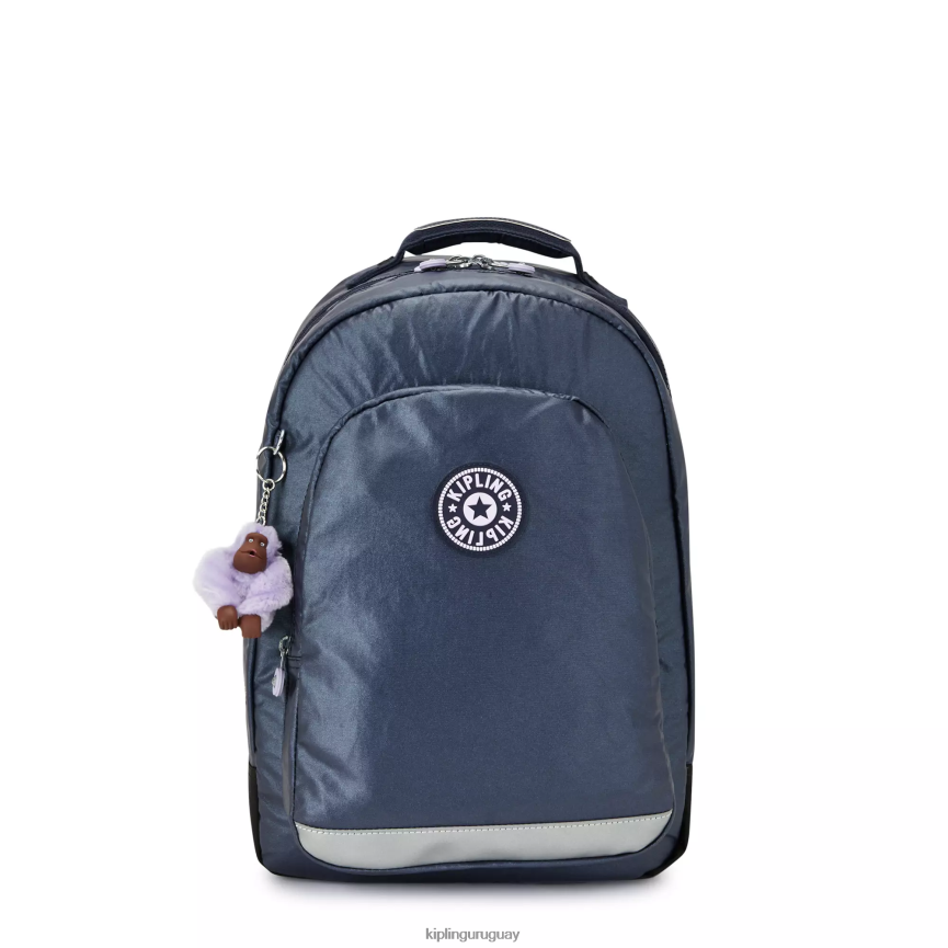 Kipling mochila para portátil de 17" metalizada class room H44NB477 almirante azul mujer mochilas para portátiles
