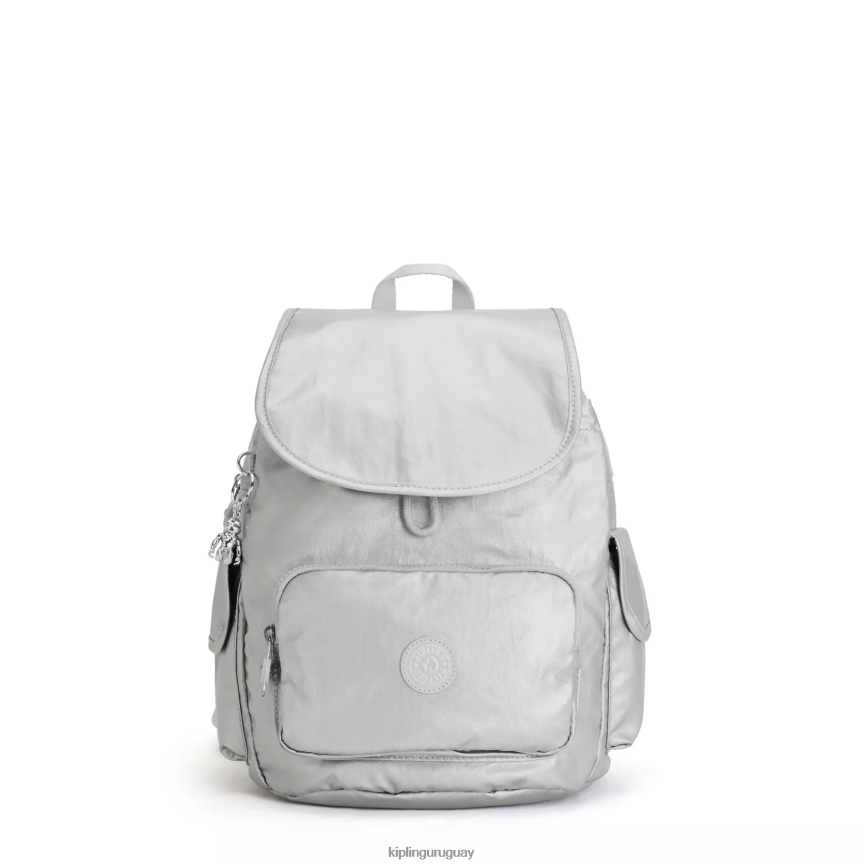 Kipling mochila city pack metalizada pequeña H44NB380 metálico brillante mujer mochilas pequeñas