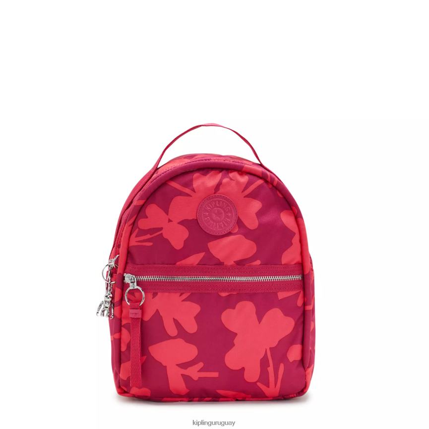 Kipling mochila kae estampada H44NB376 flores de coral mujer mochilas pequeñas