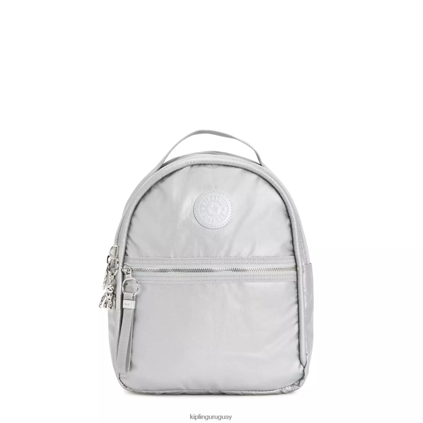 Kipling mochila kae metalizada H44NB385 metálico brillante mujer mochilas pequeñas