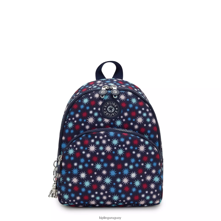 Kipling mochila paola pequeña estampada H44NB384 estrellas funky mujer mochilas pequeñas