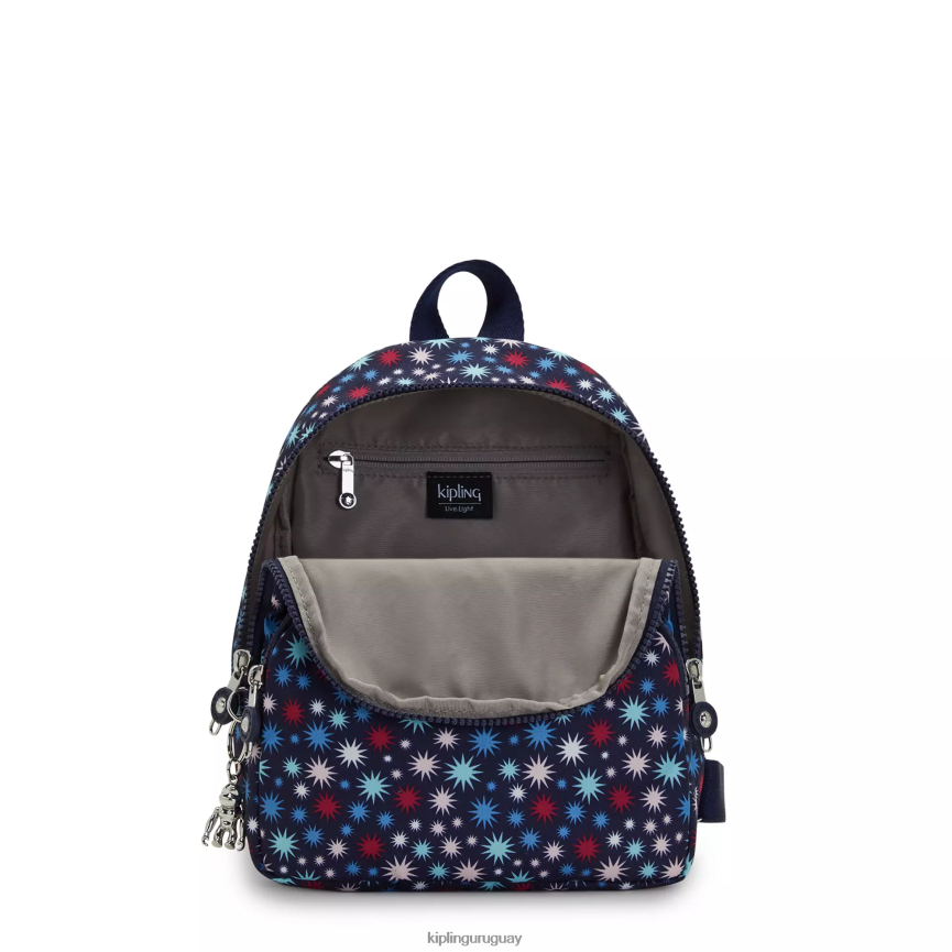 Kipling mochila paola pequeña estampada H44NB384 estrellas funky mujer mochilas pequeñas