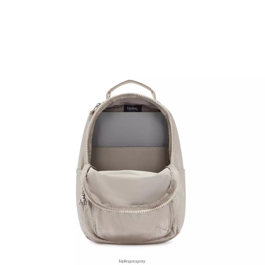 Kipling mochila pequeña con tablet metalizada seoul H44NB418 resplandor metalico mujer mochilas pequeñas